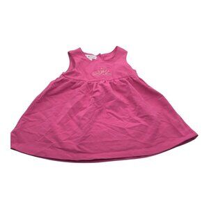 Tommy Hilfiger Baby Girl Pink Dress 3-6M‎ Floral Embroidery Sleeveless Cotton